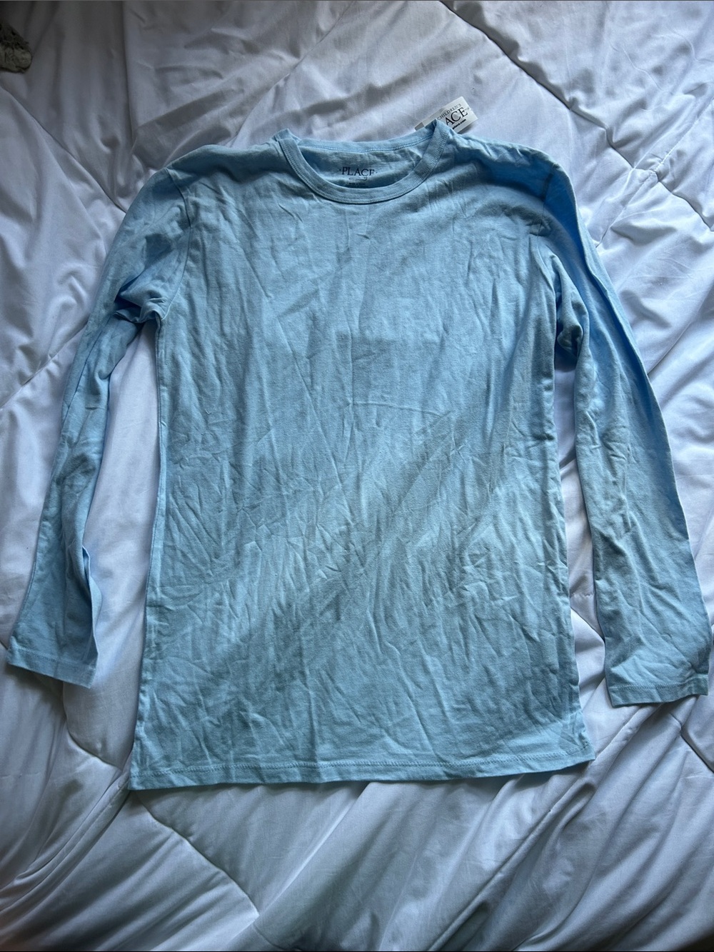 Place Light Blue Long Sleeve Tee for Kids